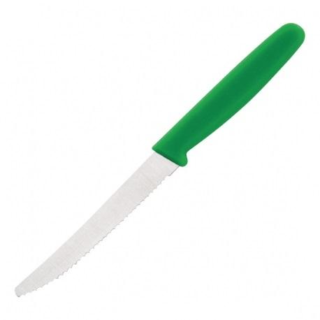 COLOUR CODED 4'' SERRATED PARING KNIFE GREEN