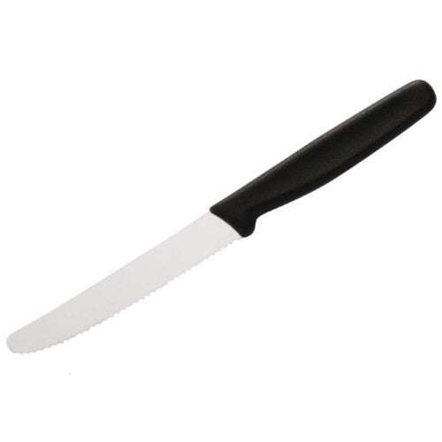 COLOUR CODED 4'' SERRATED PARING KNIFE BLACK