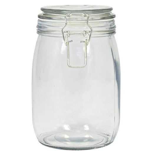 1L Clip Top Glass Storage Preserve Jar