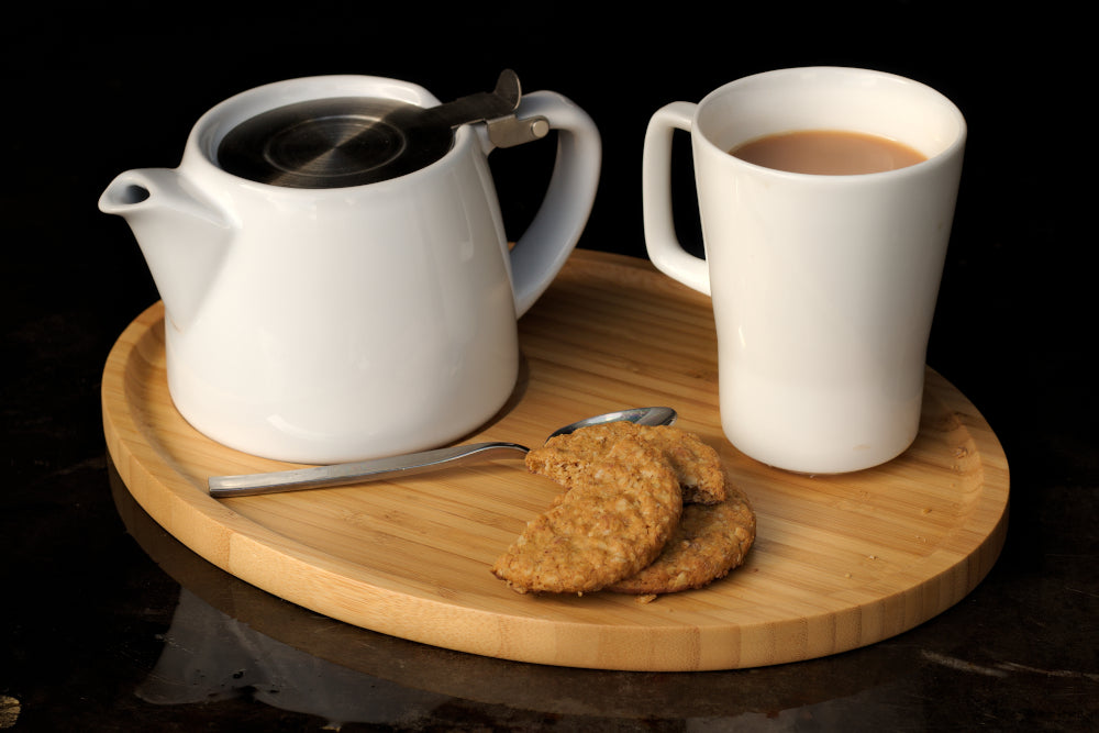 18oz White Stacking Teapot With Infuser