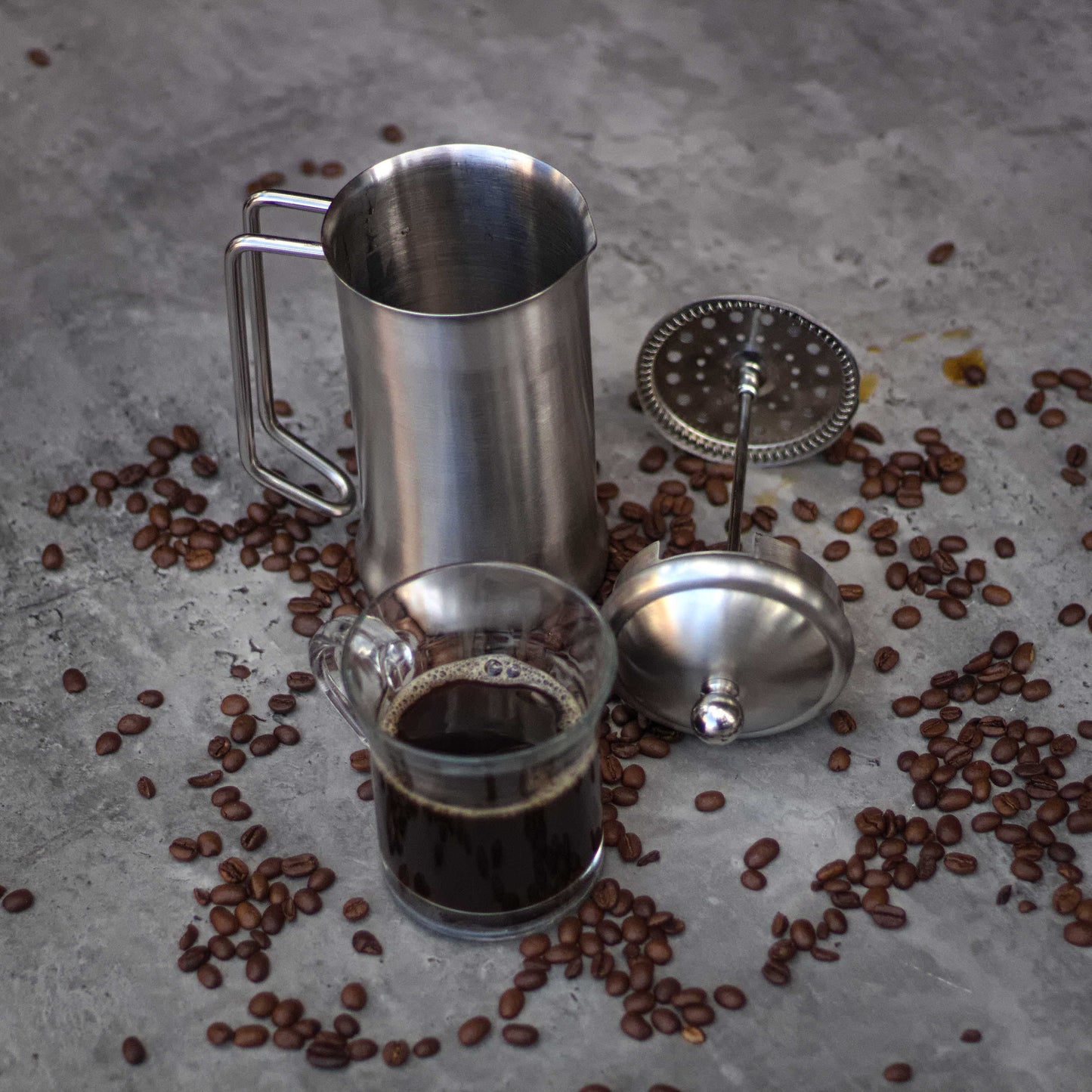Stainless Steel 400ml Cafetiere Satin Finish