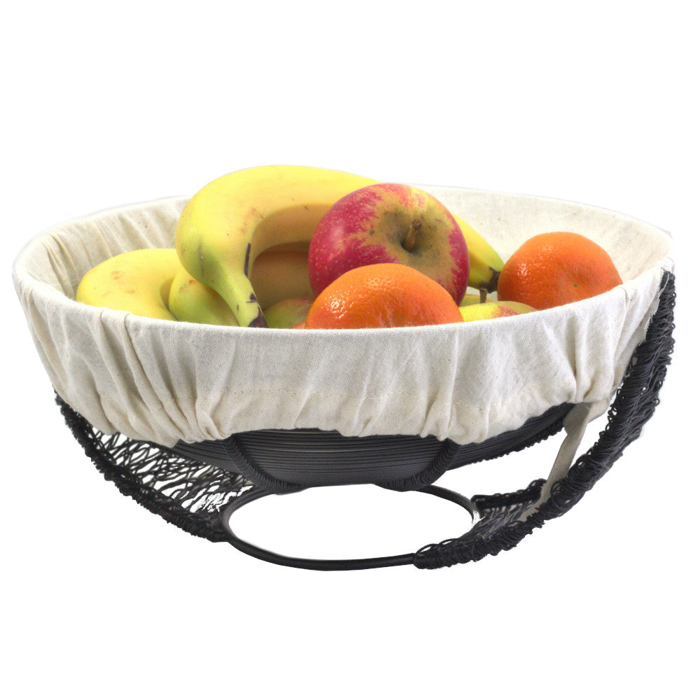 Round Fruit Basket with Cloth 26 cm