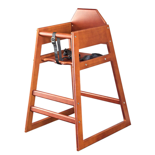 COMMERCIAL WOODEN STACKABLE BABY HIGH CHAIR CONFORMS TO BS EN 14988:2006 PTS 1&2