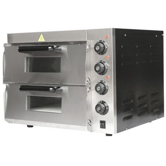 Double Deck Stone Base Pizza Oven 3Kw