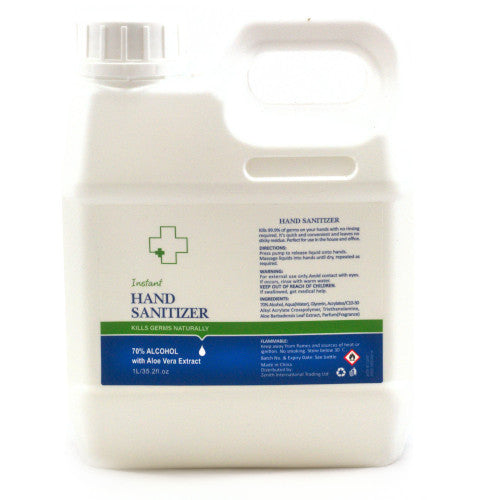 1L Anti-Bacterial Aloe Vera 70% alcohol hand sanitizer