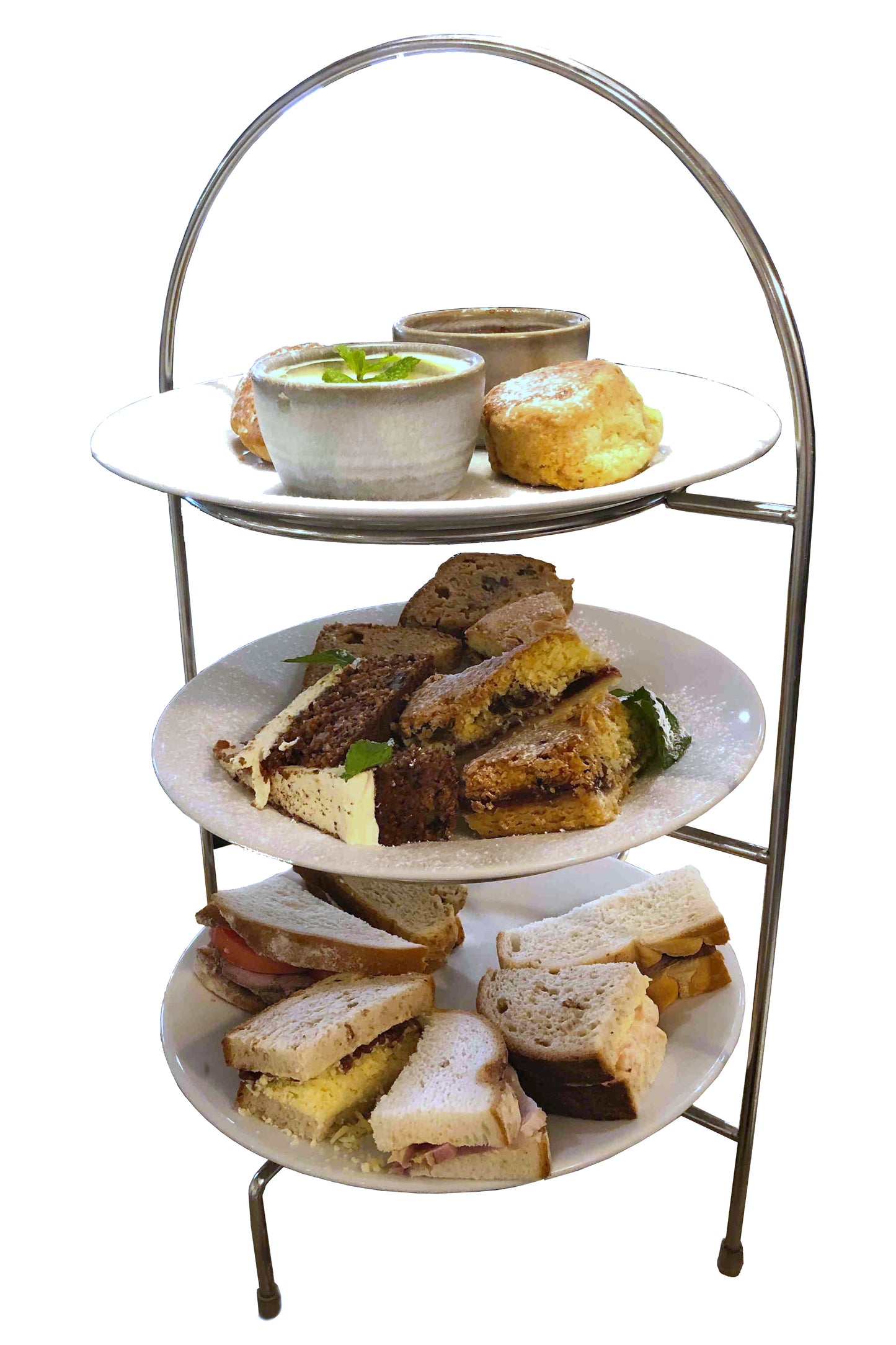 Stainless Steel Vintage Afternoon Tea Stand – Large 3-Tier Display