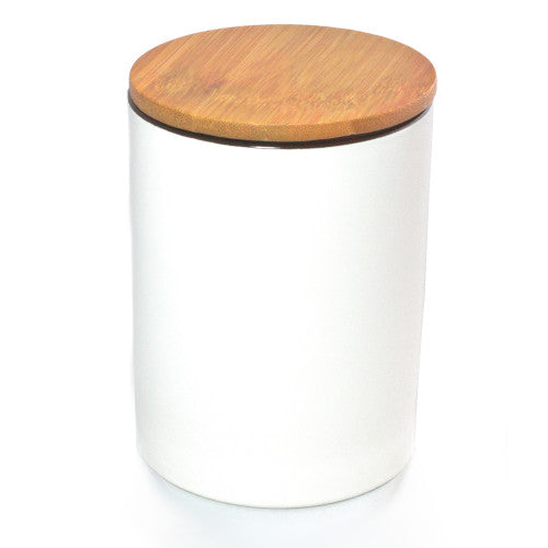 Chef-Hub Porcelain Storage Canister With Lid White